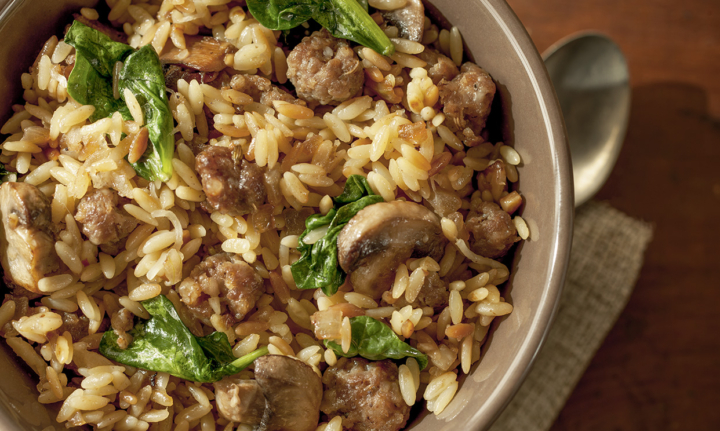 Sausage Mushroom Orzo Recipe Owens Sausage