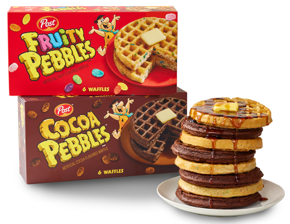 Pebbles waffles product packages